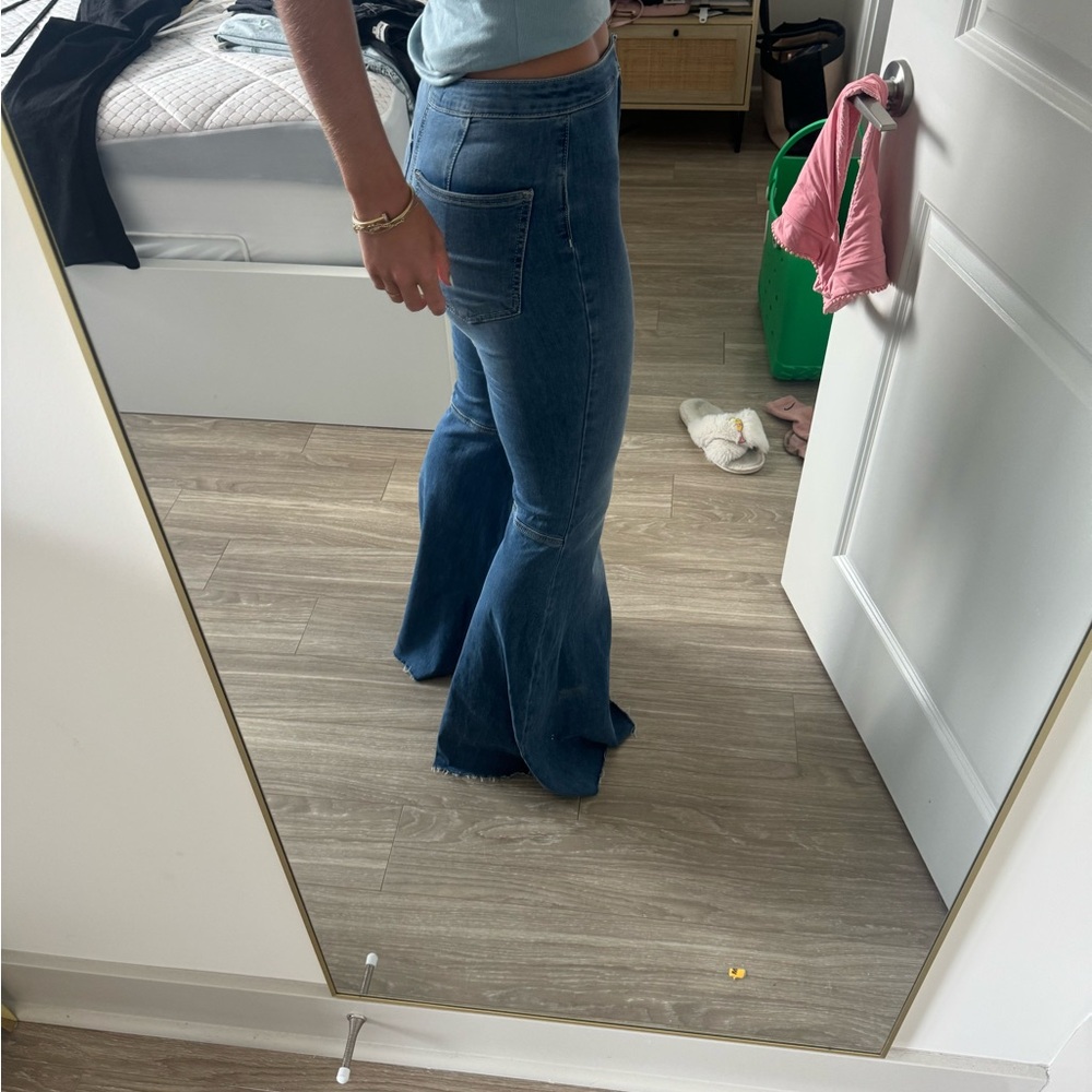 Free People Denim Flare Jeans - Picture 3 of 6